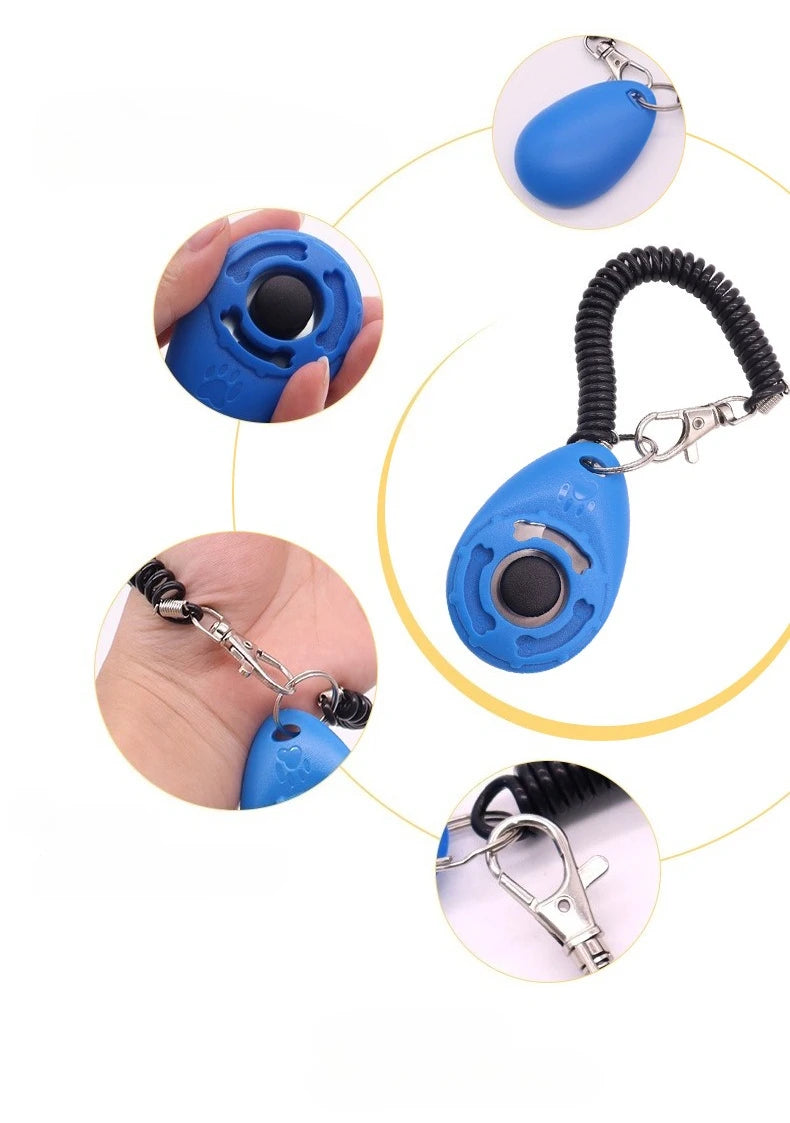 1 Set Pet Dog Trainer Clicker Training Tool With Instructions Obedience Teaching Aid Wholesale Supplies Christmas New Year Gift