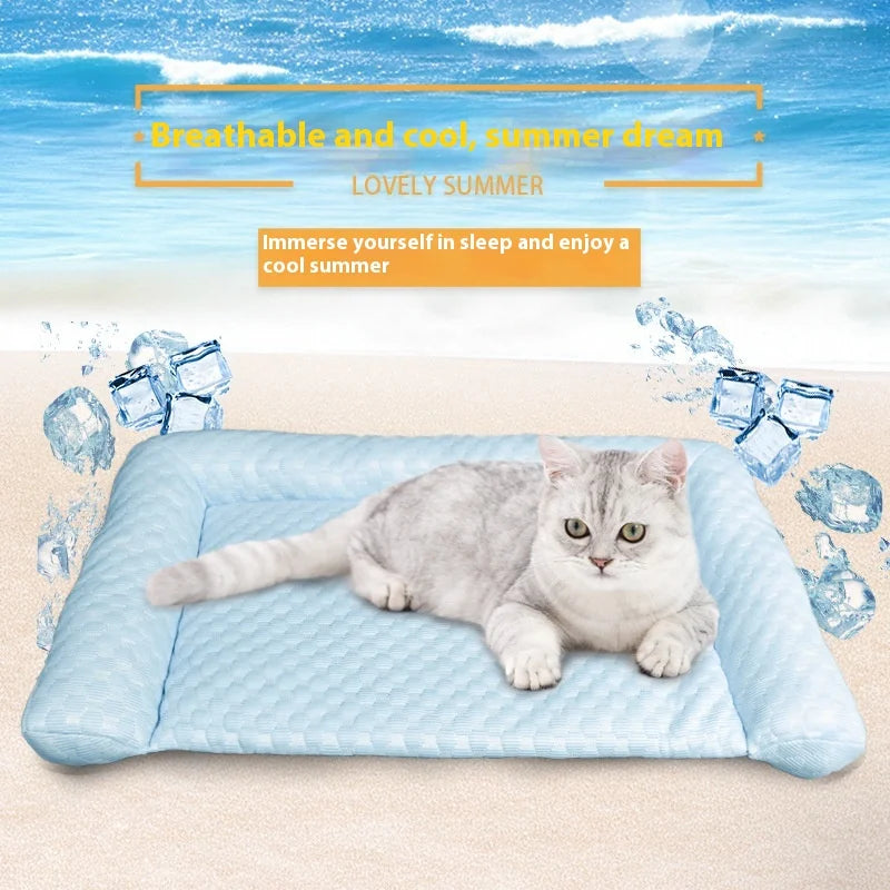 Pet Cooling Gel Pad, Eco-Friendly Material,Self-Cooling Ice Mat for Dogs and Cats, Waterproof & Portable, Medium Size