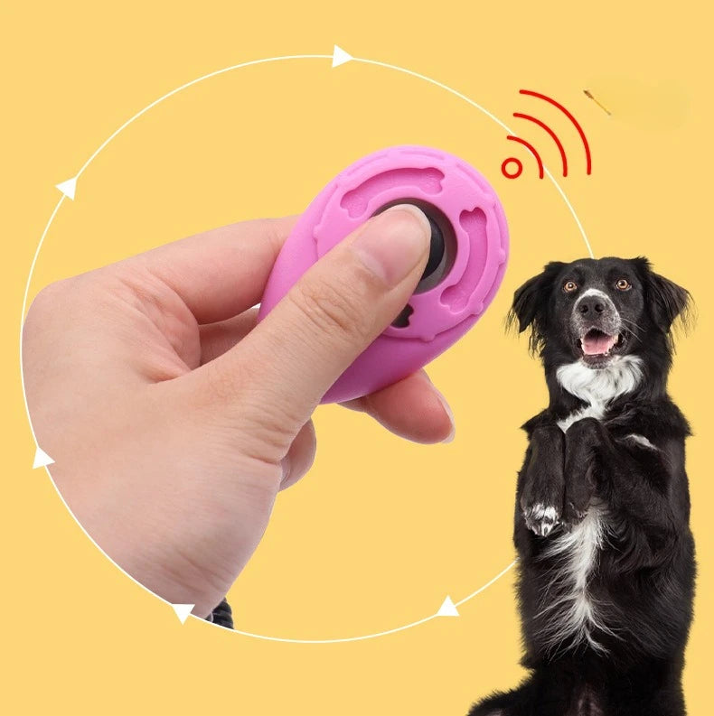 1 Set Pet Dog Trainer Clicker Training Tool With Instructions Obedience Teaching Aid Wholesale Supplies Christmas New Year Gift