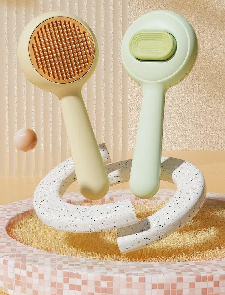 Cat Brush Self-cleaning Cat Brush Pet Hair Remover One Click Combs for Cats Hair Cleaning Pet Grooming Massage Dog Comb Brushes