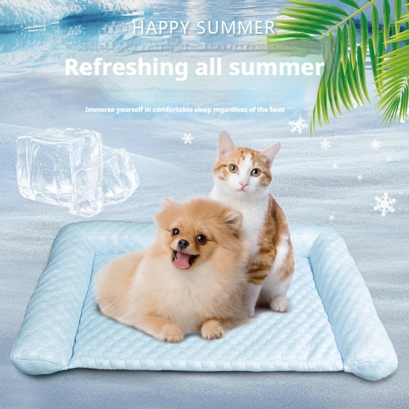 Pet Cooling Gel Pad, Eco-Friendly Material,Self-Cooling Ice Mat for Dogs and Cats, Waterproof & Portable, Medium Size