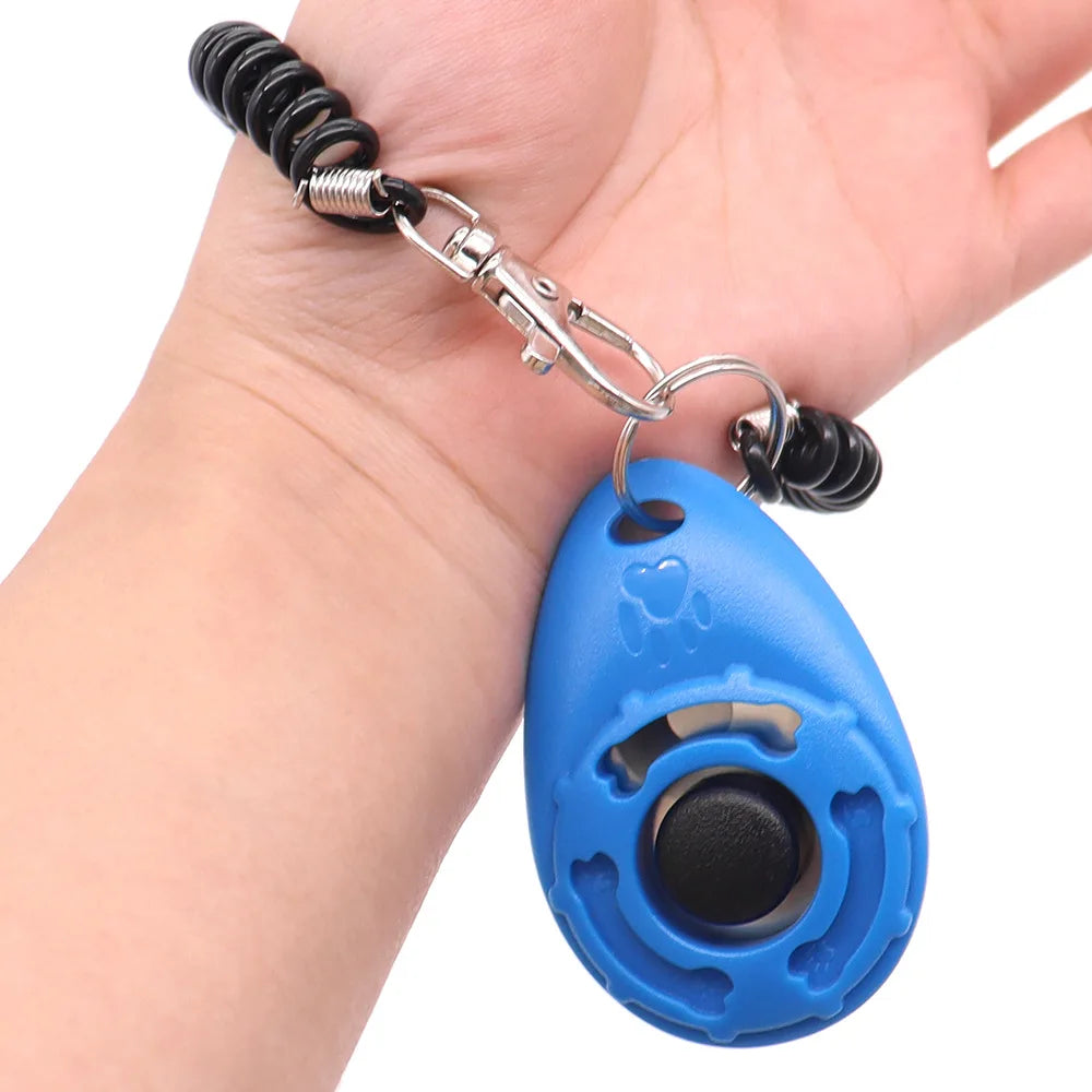 1 Set Pet Dog Trainer Clicker Training Tool With Instructions Obedience Teaching Aid Wholesale Supplies Christmas New Year Gift