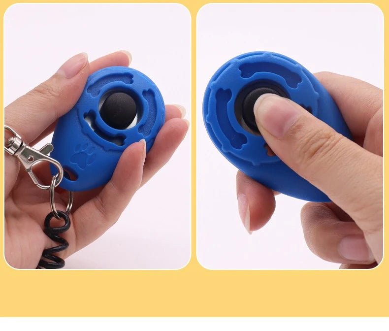 1 Set Pet Dog Trainer Clicker Training Tool With Instructions Obedience Teaching Aid Wholesale Supplies Christmas New Year Gift