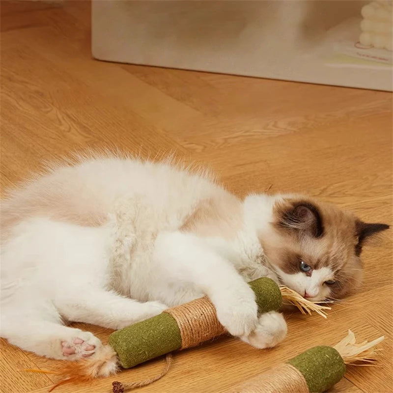 Smart Cat Toys Interactive Ball Plush Electric Catnip Training Toy Kitten Touch Sounding Pet Product Squeak Toy Ball Cat Supplie