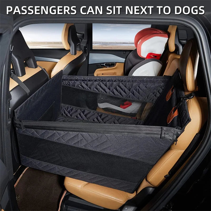 Dog Car Seat for Small To Large Dogs Pet Nest Back Seat Extender for Car Back Seat Waterproof Dog Hammock with Mesh Pocket
