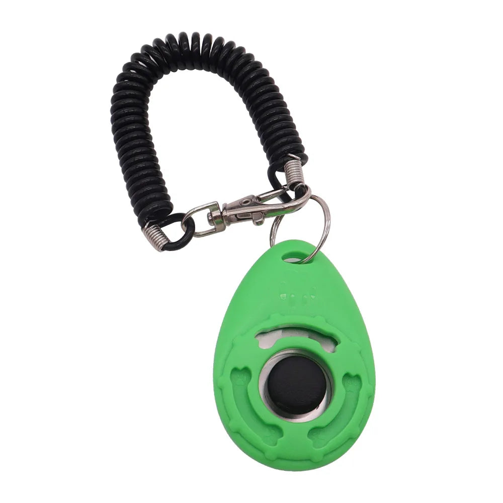 1 Set Pet Dog Trainer Clicker Training Tool With Instructions Obedience Teaching Aid Wholesale Supplies Christmas New Year Gift