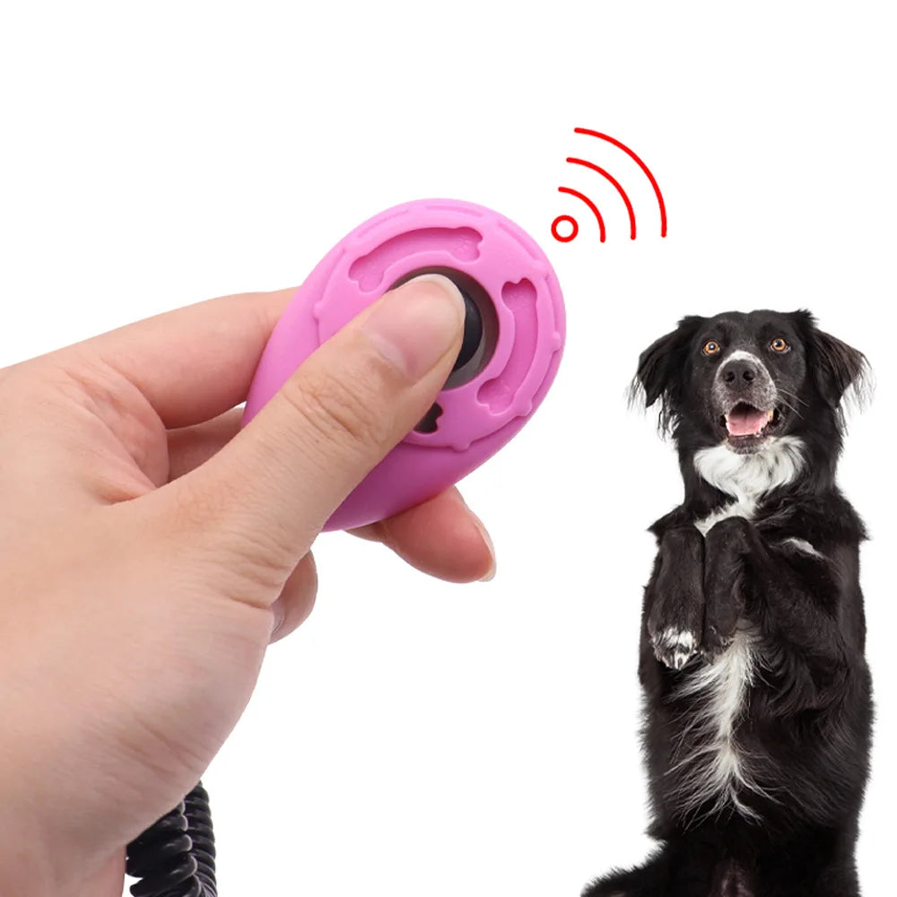 1 Set Pet Dog Trainer Clicker Training Tool With Instructions Obedience Teaching Aid Wholesale Supplies Christmas New Year Gift