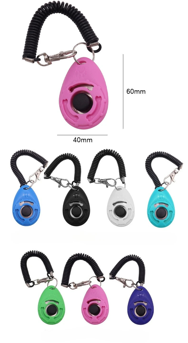 1 Set Pet Dog Trainer Clicker Training Tool With Instructions Obedience Teaching Aid Wholesale Supplies Christmas New Year Gift