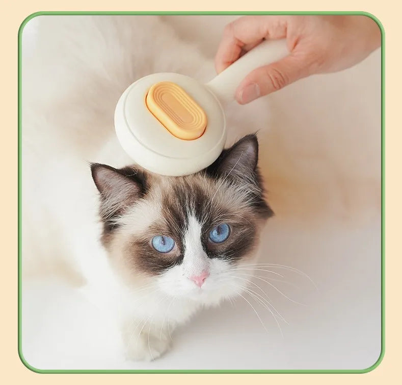 Cat Brush Self-cleaning Cat Brush Pet Hair Remover One Click Combs for Cats Hair Cleaning Pet Grooming Massage Dog Comb Brushes