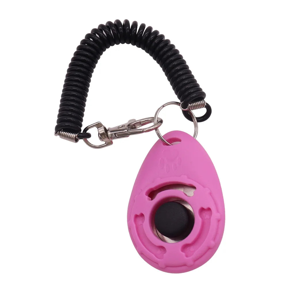 1 Set Pet Dog Trainer Clicker Training Tool With Instructions Obedience Teaching Aid Wholesale Supplies Christmas New Year Gift