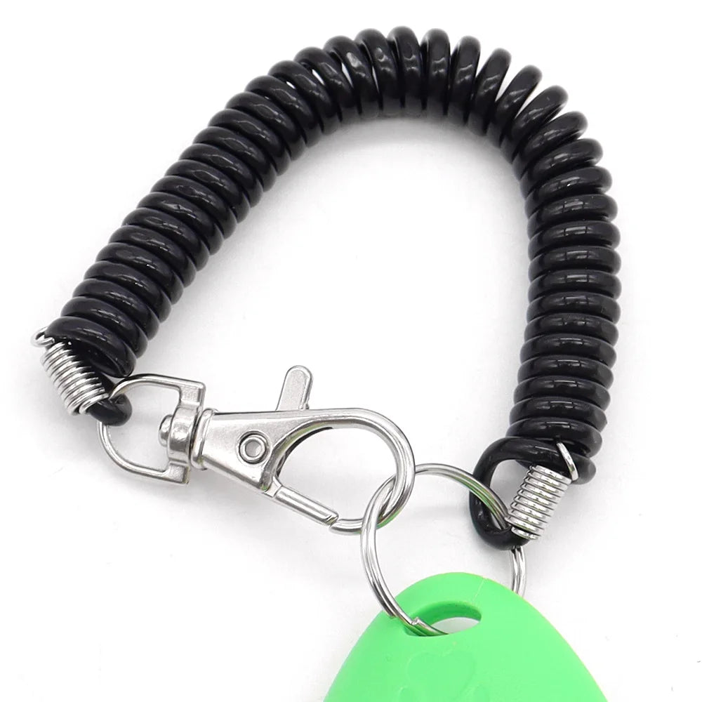 1 Set Pet Dog Trainer Clicker Training Tool With Instructions Obedience Teaching Aid Wholesale Supplies Christmas New Year Gift