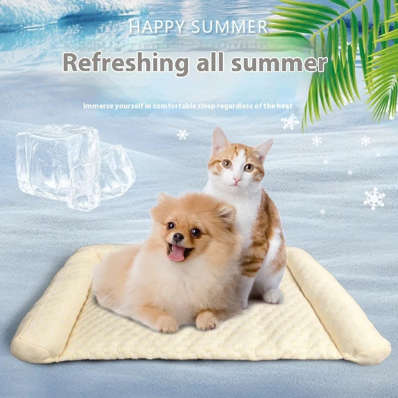 Pet Cooling Gel Pad, Eco-Friendly Material,Self-Cooling Ice Mat for Dogs and Cats, Waterproof & Portable, Medium Size