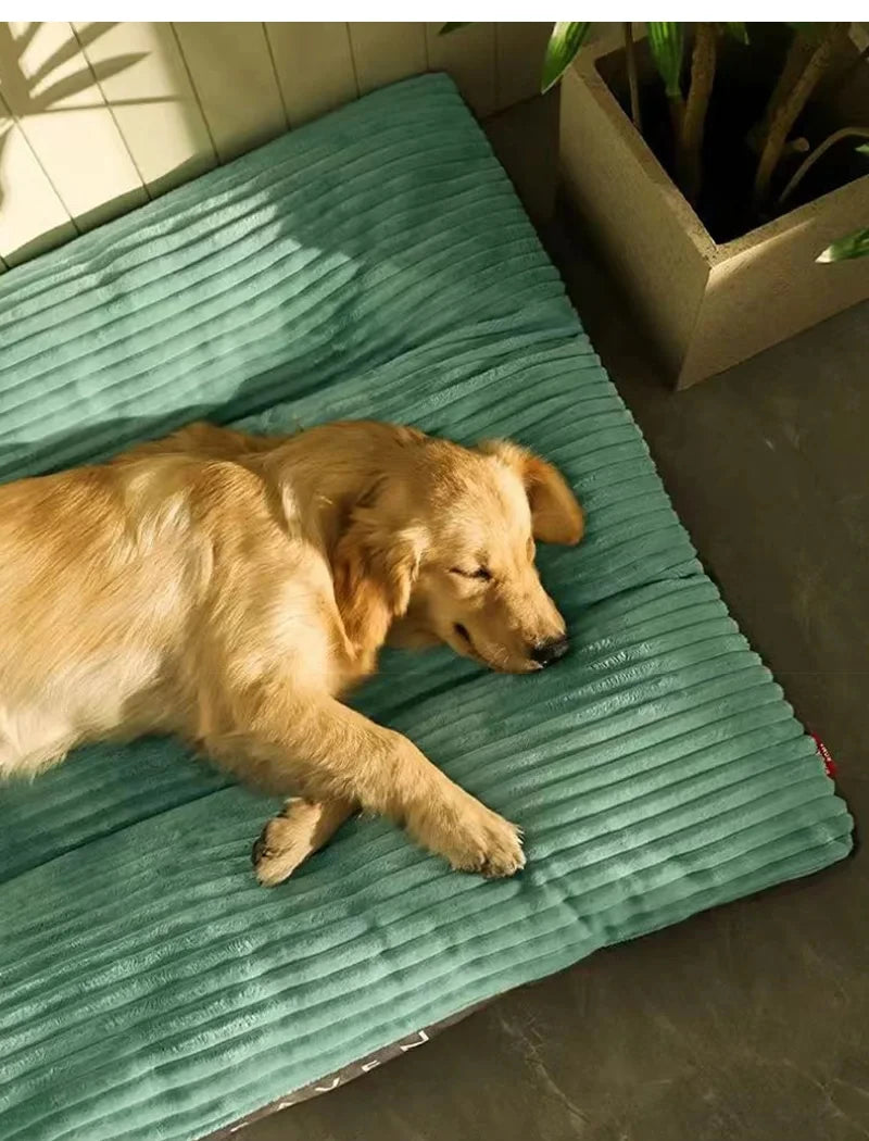 Winter Warm Pet Dog Bed Corduroy Dog Sleeping Mat Soft Pet Mat for Small Medium Large Dogs Detachable Washable Puppy Bed