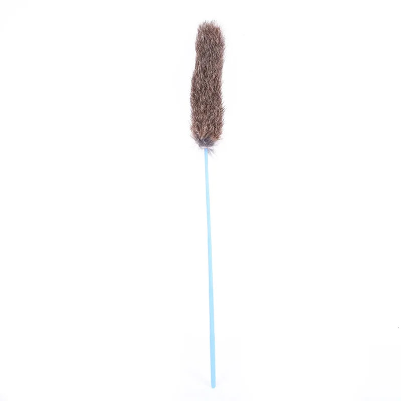 5pcs Funny Kitten Cat Teaser Interactive Toy Rod with Bell and Feather Toys For Pet Cats Stick Wire Chaser Wand Toy Random Color