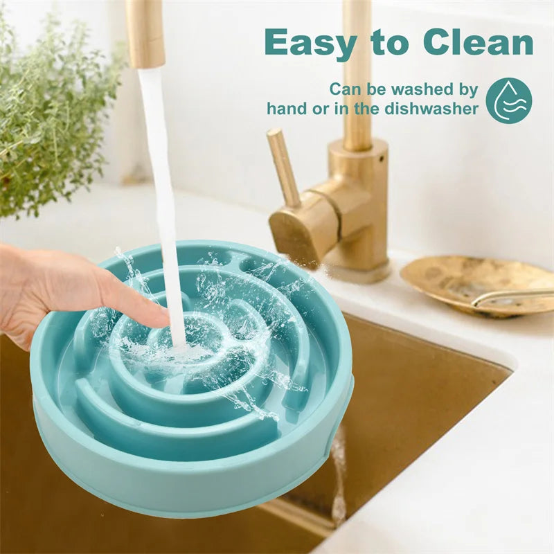Slow Feeder Dog Bowl Mental Stimulate Detachable Puzzle Slow Eating Pet Bowl Anti-slip Interactive Treat Dispenser Toys for Dogs