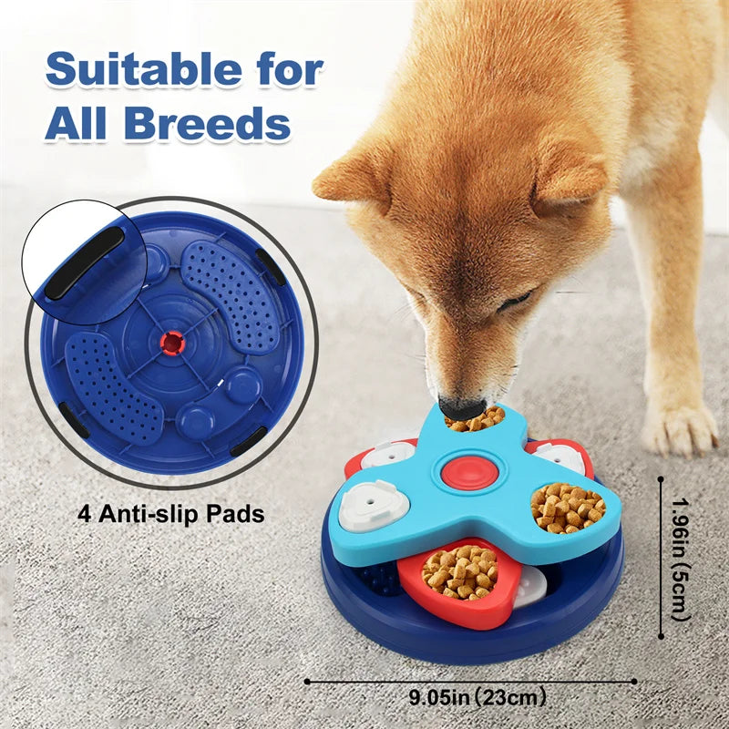 Slow Feeder Dog Bowl Mental Stimulate Detachable Puzzle Slow Eating Pet Bowl Anti-slip Interactive Treat Dispenser Toys for Dogs