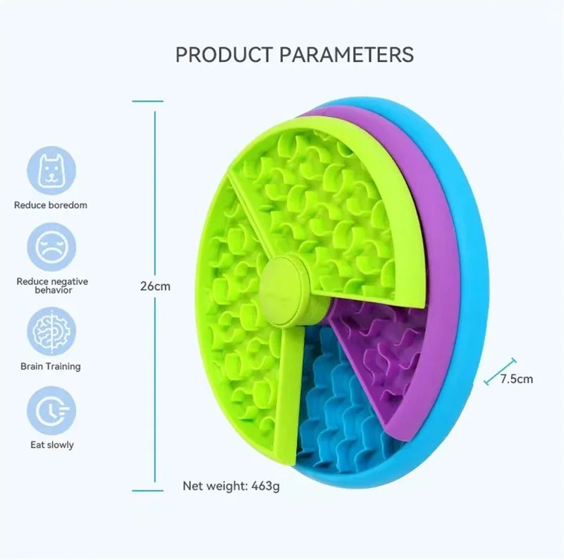 Slow Feeder Dog Bowl Mental Stimulate Detachable Puzzle Slow Eating Pet Bowl Anti-slip Interactive Treat Dispenser Toys for Dogs