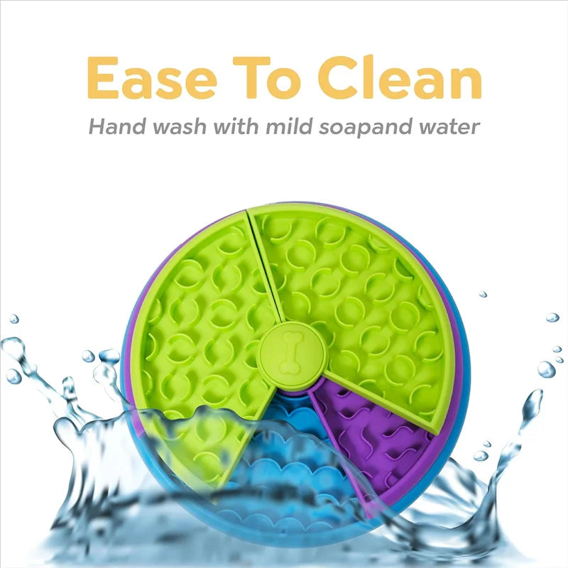 Slow Feeder Dog Bowl Mental Stimulate Detachable Puzzle Slow Eating Pet Bowl Anti-slip Interactive Treat Dispenser Toys for Dogs