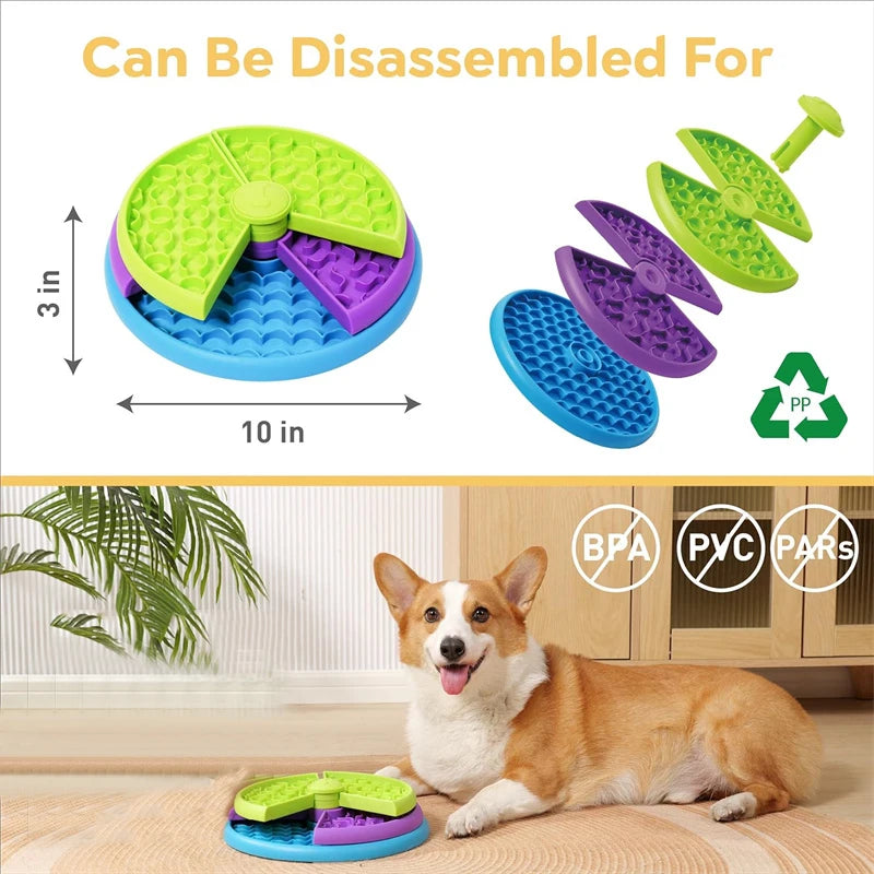 Slow Feeder Dog Bowl Mental Stimulate Detachable Puzzle Slow Eating Pet Bowl Anti-slip Interactive Treat Dispenser Toys for Dogs