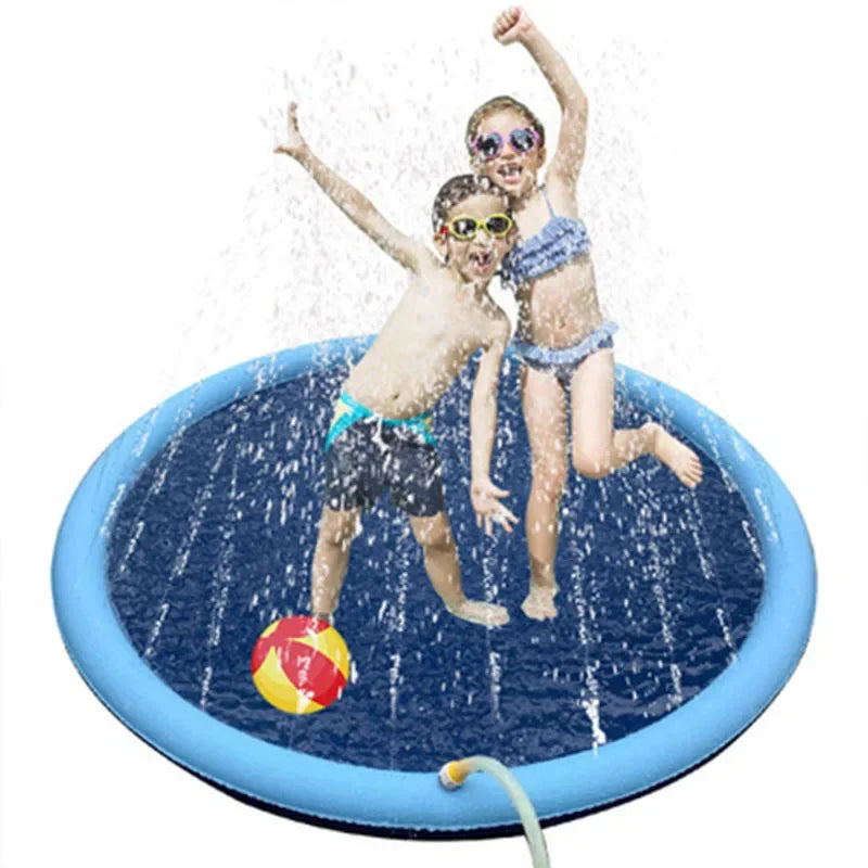 100/150/200cm Summer Pet Swimming Pool Inflatable Water Sprinkler Pad Play Cooling Mat Outdoor Interactive Fountain Toy for Dogs