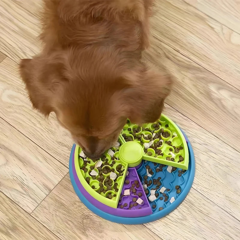 Slow Feeder Dog Bowl Mental Stimulate Detachable Puzzle Slow Eating Pet Bowl Anti-slip Interactive Treat Dispenser Toys for Dogs