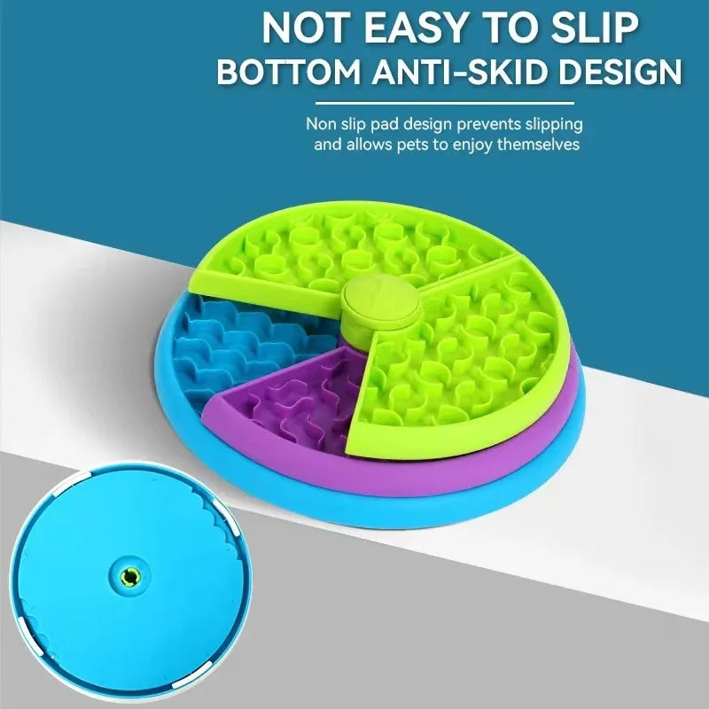 Slow Feeder Dog Bowl Mental Stimulate Detachable Puzzle Slow Eating Pet Bowl Anti-slip Interactive Treat Dispenser Toys for Dogs