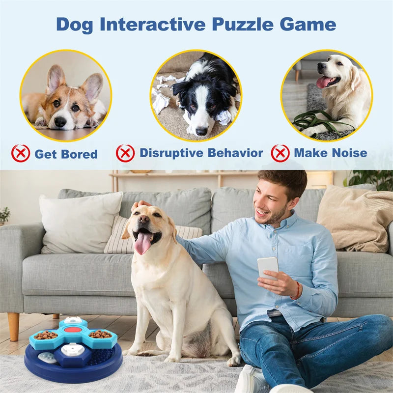 Slow Feeder Dog Bowl Mental Stimulate Detachable Puzzle Slow Eating Pet Bowl Anti-slip Interactive Treat Dispenser Toys for Dogs