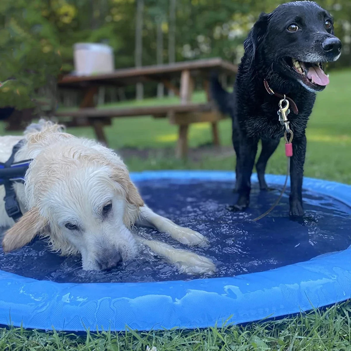 100/150/200cm Summer Pet Swimming Pool Inflatable Water Sprinkler Pad Play Cooling Mat Outdoor Interactive Fountain Toy for Dogs