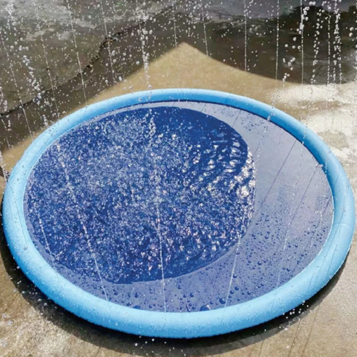 100/150/200cm Summer Pet Swimming Pool Inflatable Water Sprinkler Pad Play Cooling Mat Outdoor Interactive Fountain Toy for Dogs