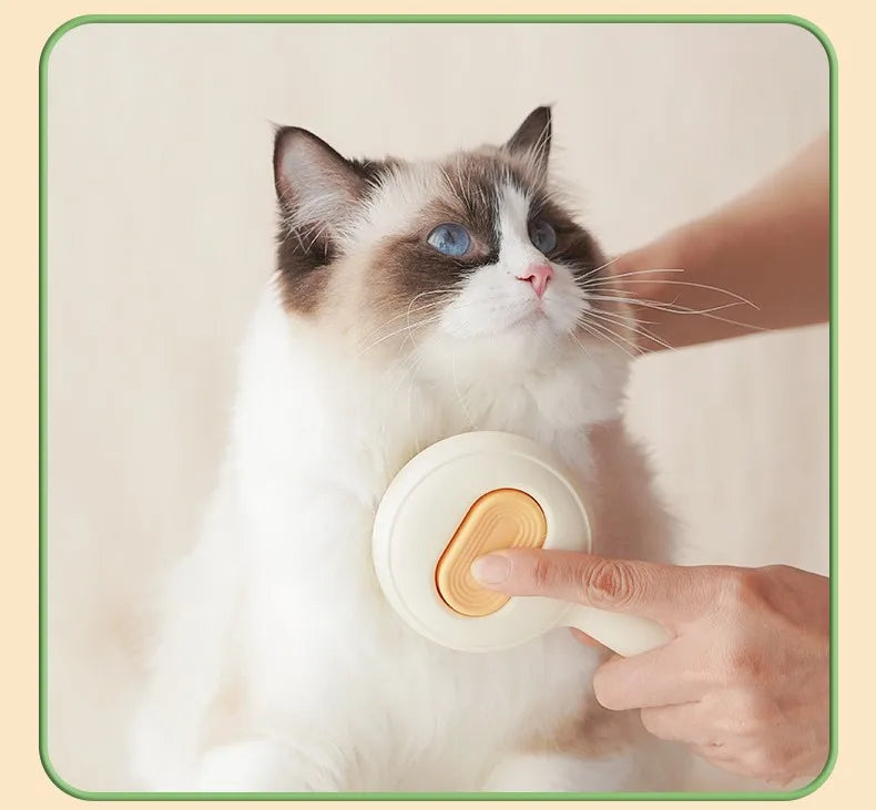 Cat Brush Self-cleaning Cat Brush Pet Hair Remover One Click Combs for Cats Hair Cleaning Pet Grooming Massage Dog Comb Brushes